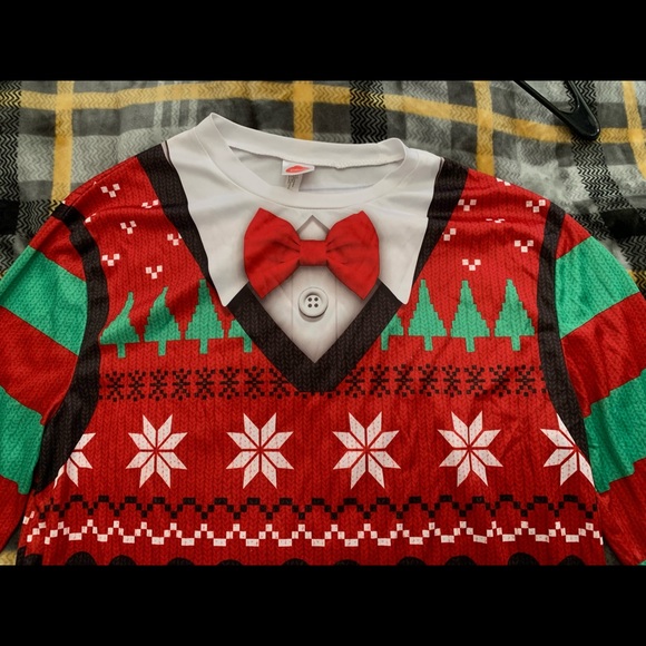 Vintage Disney Mickey Mouse Xmas Long Sleeve Shirt RARE Size S/M Limited Edition - Picture 2 of 6